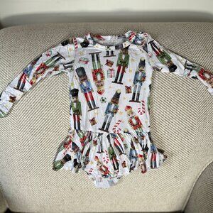Posh Peanut Christmas Nutcracker Soft Dress Onesie Size 6-12 M